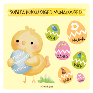 Sobita kokku õiged munakoored